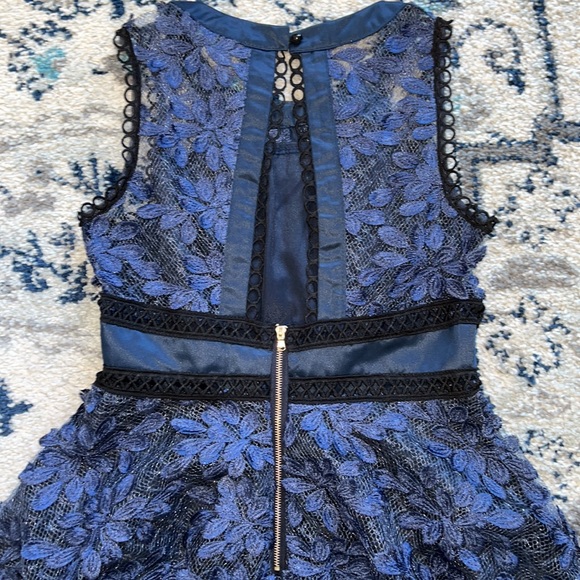 Blue Lace Sleeveless Dress size Small - Picture 3 of 6
